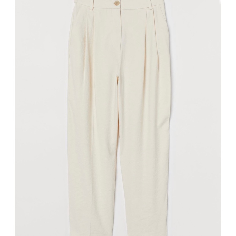 Fitted twill pants
